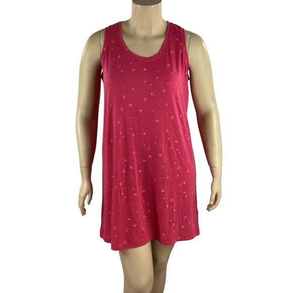 Wildfox Sleep Tank Dress Pink Stars Large - Picture 1 of 7